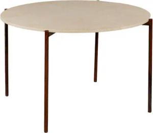 MAGNA Atelier Esstisch ROM aus ECHTEM MARMOR, Küchentisch rund, Bistrotisch, Metallgestell, Ø120x76cm