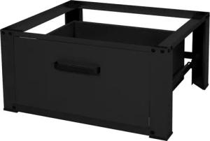 ML-DESIGN Waschmaschinenuntergestell Waschmaschinenzubehör Untergestell Unterbausockel Podest für Trockner, Waschmaschinen Unterbauschublade 63x54x32cm Stahl schwarz
