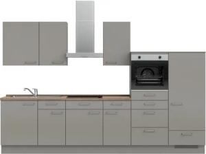 nobilia® Küchenzeile "Laser I", vormontiert, Ausrichtung wählbar, Breite 330 cm, wahlw. mit E-Geräten