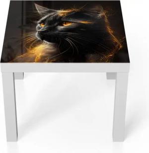 DEQORI Couchtisch 'Goldener Katzenglanz', Glas Beistelltisch Glastisch modern