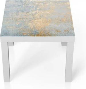 DEQORI Couchtisch 'Wand mit Gold-Struktur', Glas Beistelltisch Glastisch modern