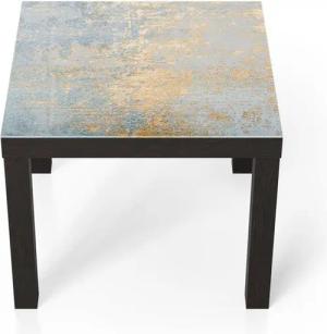 DEQORI Couchtisch 'Wand mit Gold-Struktur', Glas Beistelltisch Glastisch modern