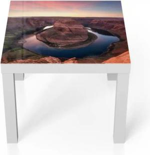 DEQORI Couchtisch 'Horseshoe Bend am Abend', Glas Beistelltisch Glastisch modern