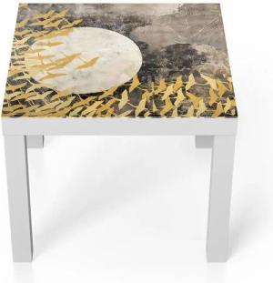 DEQORI Couchtisch 'Goldener Flug', Glas Beistelltisch Glastisch modern