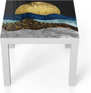 DEQORI Couchtisch 'Goldene Mondnacht', Glas Beistelltisch Glastisch modern