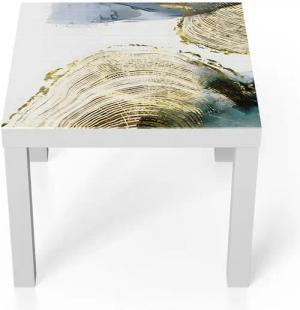 DEQORI Couchtisch 'Goldene Tiefe', Glas Beistelltisch Glastisch modern