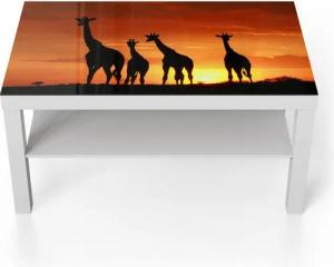 DEQORI Couchtisch 'Abend in der Savanne', Glas Beistelltisch Glastisch modern