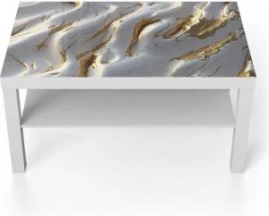 DEQORI Couchtisch 'Goldene Wellen', Glas Beistelltisch Glastisch modern