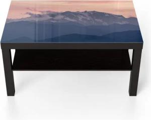 DEQORI Couchtisch 'Alpenabendglanz', Glas Beistelltisch Glastisch modern