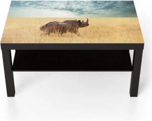 DEQORI Couchtisch 'Goldene Wildnis', Glas Beistelltisch Glastisch modern