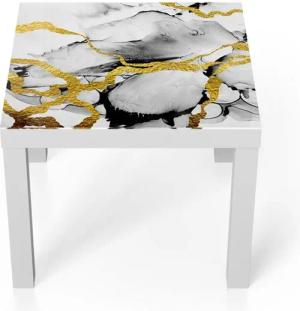 DEQORI Couchtisch 'Goldene Adern', Glas Beistelltisch Glastisch modern