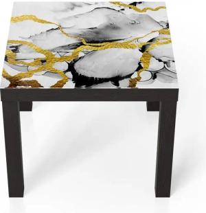 DEQORI Couchtisch 'Goldene Adern', Glas Beistelltisch Glastisch modern