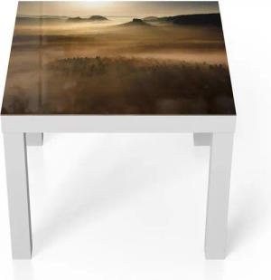DEQORI Couchtisch 'Goldener Waldhauch', Glas Beistelltisch Glastisch modern