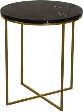 MAGNA Atelier Beistelltisch MONTE aus ECHTEM MARMOR, Ablagetisch, Metallgestell, Side Table Naturstein, 38x54cm