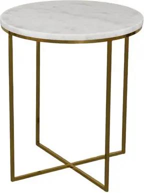 MAGNA Atelier Beistelltisch MONTE aus ECHTEM MARMOR, Ablagetisch, Metallgestell, Side Table Naturstein, 38x54cm