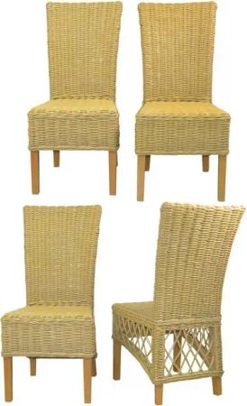 moebel-direkt-online Rattanstuhl Rattanstühle handgeflochten (Spar-Set, 4 St)