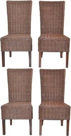 moebel-direkt-online Rattanstuhl Rattanstühle handgeflochten (Spar-Set, 4 St)