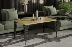 Endo-Moebel Couchtisch Monza 100/60/51 cm Wohnzimmertisch 4-Fuß-Gestell