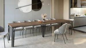 Endo-Moebel Kulissen-Esstisch "Simo 290" 130cm-290cm ausziehbar ausziehbar, elegant, stabil, 40cm Erweiterungsplatten, extra lang und groß, XXL