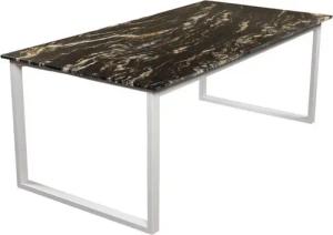 MAGNA Atelier Esstisch BERGEN aus ECHTEM MARMOR, Esstisch eckig, Metallgestell, Exclusive Line, 200x100x75cm