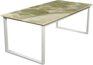 MAGNA Atelier Esstisch BERGEN aus ECHTEM MARMOR, Esstisch eckig, Metallgestell, Exclusive Line, 200x100x75cm