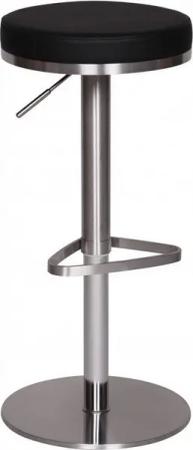 KADIMA DESIGN Barhocker Barhocker WL1.293 Schwarz Edelstahl höhenverstellbare Sitzhöhe 57 - (Design Bistrohocker Hoch, Tresenstuhl-Sitz Gepolstert), 82 cm, Barstuhl Modern 360° Drehbar, Tresenhocker mit Standfuß