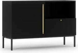 MOEBLO Kommode Katia (goldene Griffe, Sideboard Wohnzimmer Kommode Schlafzimmer Komodenschrank Highboard), 120x80x40