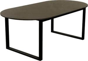 MAGNA Atelier Esstisch BERGEN OVAL aus ECHTEM MARMOR, ovaler Marmor Esstisch, Metallgestell, 200x100x75cm