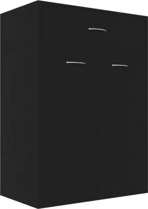 furnicato Schuhregal Schuhschrank Schwarz 60x35x84 cm Holzwerkstoff, 1-tlg.
