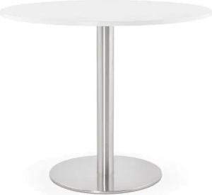 KADIMA DESIGN Esstisch Runder Esszimmertisch Ø 90 cm, Holzplatte, Stahlgestell, 120 kg Belast, Bodenschutz, selbstbohrende Holzschrauben