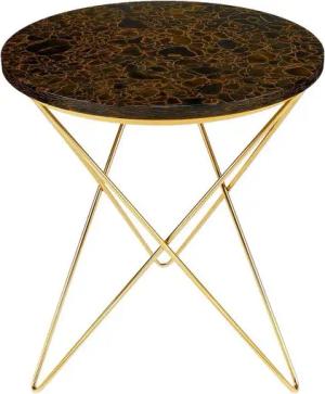 MAGNA Atelier Beistelltisch PARIS aus recycelten Glassflaschen, Coffee Table, nachhaltig, Made in Germany, 52x66cm