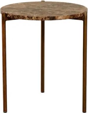 MAGNA Atelier Beistelltisch ROM aus ECHTEM MARMOR, Ablagetisch, nachhaltig, Naturstein, 45x52cm
