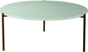 MAGNA Atelier Couchtisch ROM aus GESCHMOLZENEN GLASFLASCHEN, Sofatisch, Wohnzimmertisch, nachhaltig, 78x40cm - 98x40cm