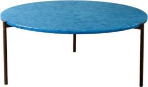 MAGNA Atelier Couchtisch ROM aus GESCHMOLZENEN GLASFLASCHEN, Sofatisch, Wohnzimmertisch, nachhaltig, 78x40cm - 98x40cm