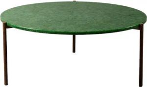 MAGNA Atelier Couchtisch ROM aus GESCHMOLZENEN GLASFLASCHEN, Sofatisch, Wohnzimmertisch, nachhaltig, 78x40cm - 98x40cm