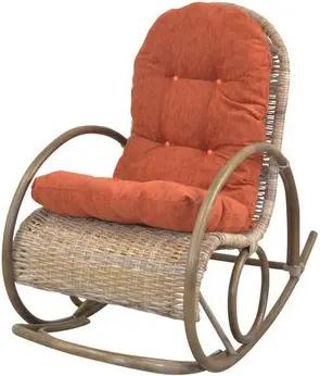 moebel-direkt-online Schaukelstuhl Luisa (Inklusive Kissenauflage), Naturmaterial Rattan