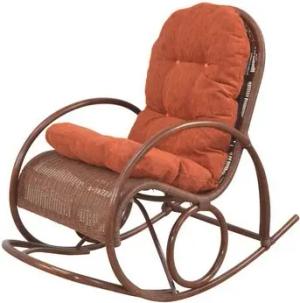 moebel-direkt-online Schaukelstuhl Luisa (Inklusive Kissenauflage), Naturmaterial Rattan
