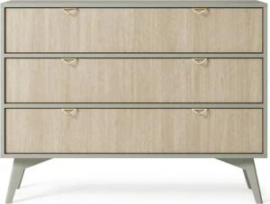 MOEBLO Kommode Abeto Kommode S 106 (Moderne Sideboard mit Schubladen Highboard Goldene Türgriffe), (BxHxT):106x80x38 cm