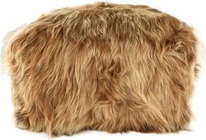 KUHFELL online & NOMAD Pouf LAMMFELL POUF FUßHOCKER AUS ECHTEM SCHAFFELL 60x60x30 cm