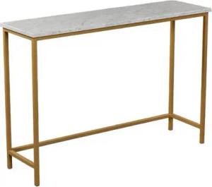 MAGNA Atelier Konsolentisch MONTE CARLO aus ECHTEM MARMOR, Ablagetisch, Metallgestell, Naturstein Sideboard, 110x32x70cm