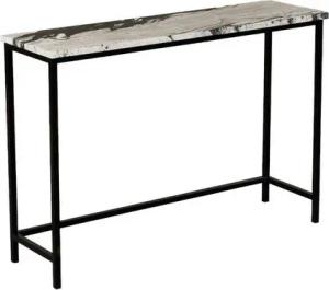 MAGNA Atelier Konsolentisch MONTE CARLO aus ECHTEM MARMOR, Ablagetisch, Metallgestell, Naturstein Sideboard, 110x32x70cm