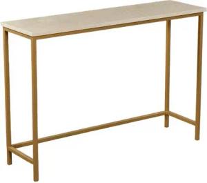 MAGNA Atelier Konsolentisch MONTE CARLO aus ECHTEM MARMOR, Ablagetisch, Metallgestell, Naturstein Sideboard, 110x32x70cm