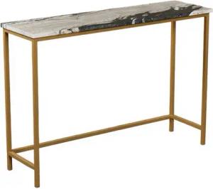 MAGNA Atelier Konsolentisch MONTE CARLO aus ECHTEM MARMOR, Ablagetisch, Metallgestell, Naturstein Sideboard, 110x32x70cm