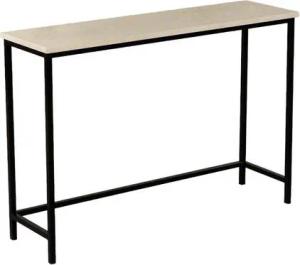 MAGNA Atelier Konsolentisch MONTE CARLO aus ECHTEM MARMOR, Ablagetisch, Metallgestell, Naturstein Sideboard, 110x32x70cm