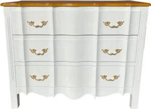 Casa Padrino Kommode Casa Padrino Luxus Barock Kommode Weiß / Holzfarben mit goldenen Applikationen - Möbel Interior - Handarbeit