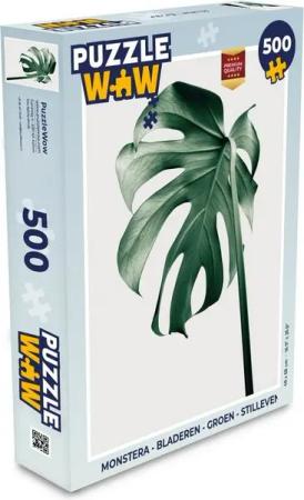 MuchoWow Puzzle Monstera - Blätter - Grün - Stilleben, 500 Puzzleteile, Foto-Puzzle, Bilderrätsel, Puzzlespiele, Spielzeug