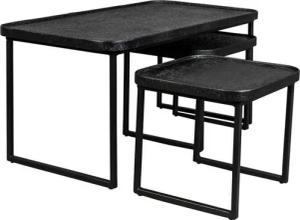Dutchbone Beistelltisch Couchtisch WINSTON BLACK 3-er Set von DUTCH BONE