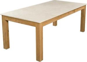 MAGNA Atelier Esstisch VALENCIA aus ECHTEM MARMOR, Küchentisch, Unikat, nachhaltig, Naturstein, Oak Wood, 200x100x75cm