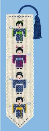 Le Bonheur des Dames Kreativset Le Bonheur des Dames Lesezeichen Kreuzstich Stickpackung "Kleiner Jap, (embroidery kit by Marussia)