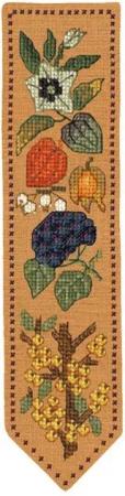 Le Bonheur des Dames Kreativset Le Bonheur des Dames Lesezeichen Kreuzstich Stickpackung "Herbstblume, (embroidery kit by Marussia)